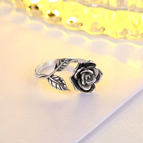 OnlyOne 925 Silver Adjustable One Love Rose Ring - onlyone