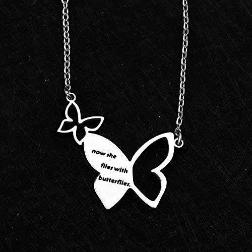 925 Silver Hollow Personalized Custom Butterfly Necklace - onlyone