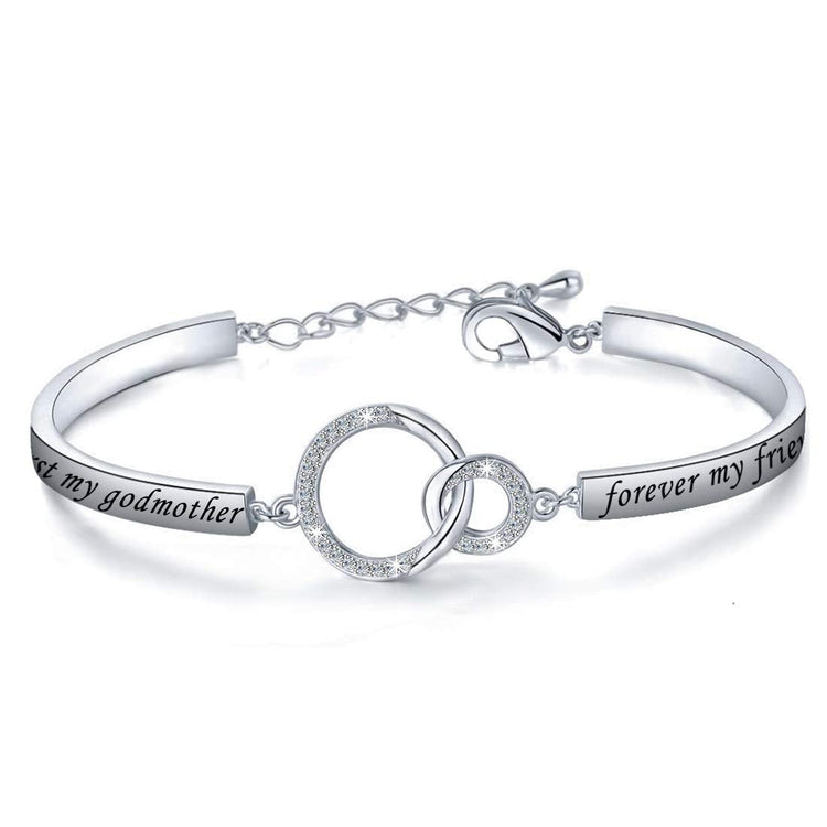 Christian Religious Cross Bracelet in Sterling Silver Gift Bracelet - onlyone