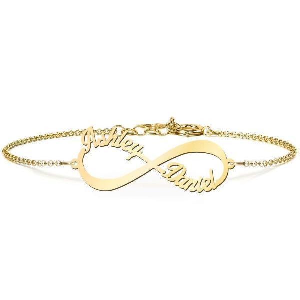 925 Sterling Silver Personalized Infinity Name Bracelet