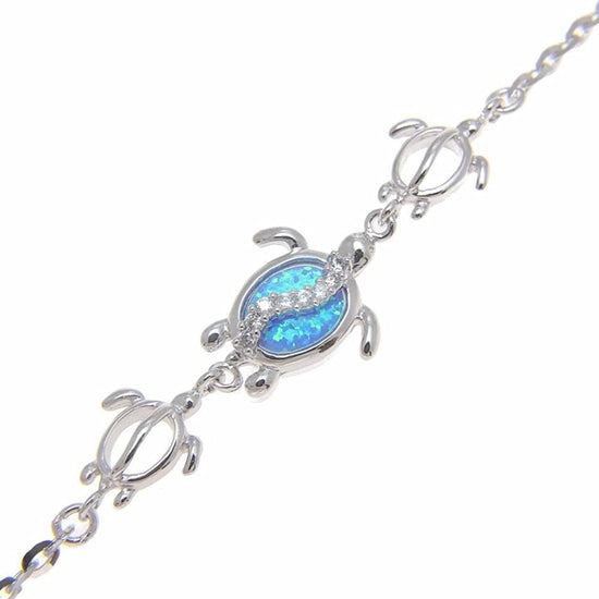 925 Sterling Silver Hawaiian cute turtle Style adjustable fashion anklet - onlyone