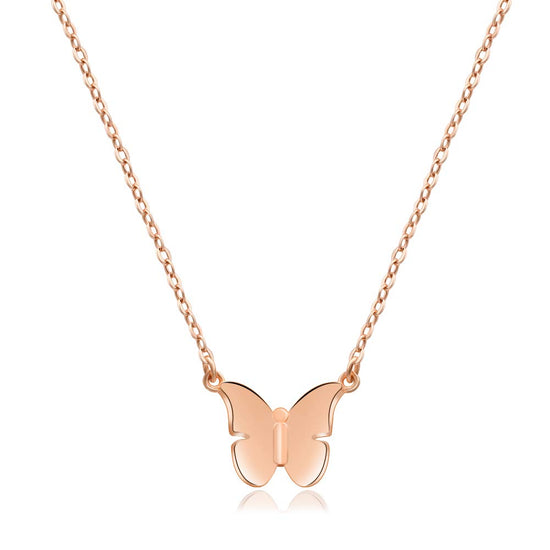 18K Gold Plated Butterfly Charm Necklace - onlyone