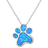 925 Sterling Silver Cute Paw Print Pendant Necklace - onlyone