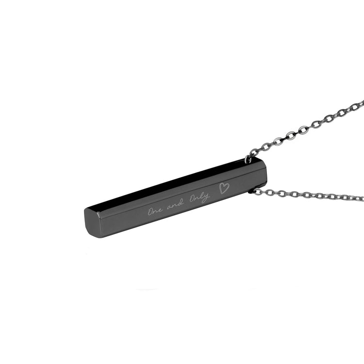 925 Sterling Silver Vertical Prisms Bar Necklace - onlyone