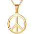 925 Sterling Silver Small Peace Sign, Peace Symbol Pendant Necklace - onlyone