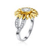 OnlyOne 925 Silver Golden Sunflower Ring with zirconia ring: Ⅲ - onlyone