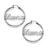 10K/14K Gold Personalized Name Hoop Earrings - onlyone