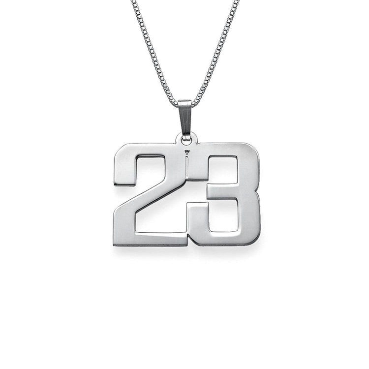 925 Sterling Silver Customized Jewelry - Personalized Charm Number Necklace - onlyone