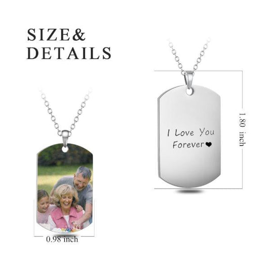 Stainless Steel Photo Necklace - onlyone