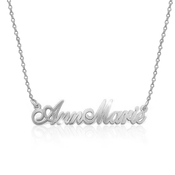 925 Sterling Silver Two Capital Letters Name Necklace Nameplate Necklace