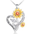 Sunflower Necklace for Women 925 Sterling Silver Gift Necklace - onlyone