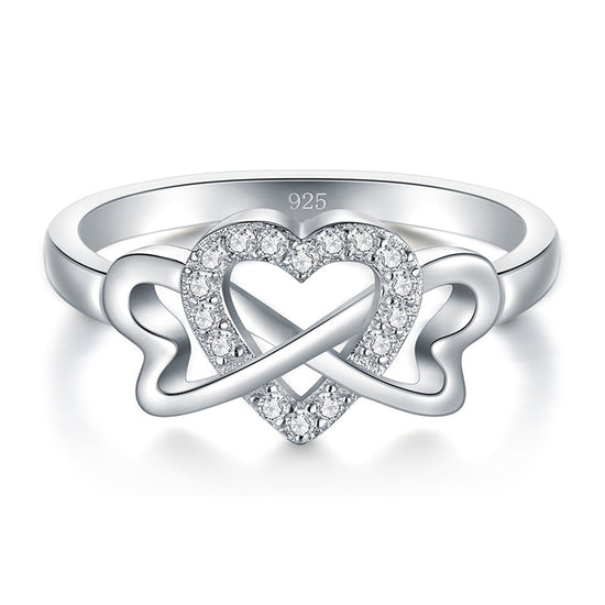 OnlyOne 925 Silver Cupid Love Ring Zirconia Ring - onlyone