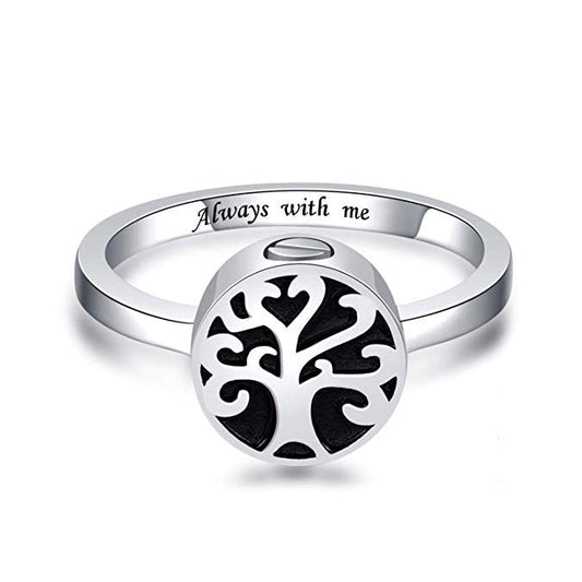 925 Sterling Silver Tree of Life Urn Ring For Ashes Cremation Jewelry for Ashes - onlyone