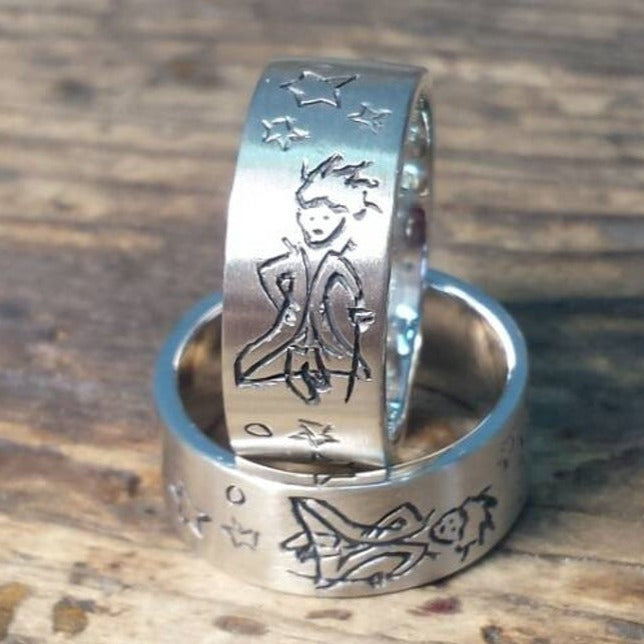 925 Sterling Silver The Little Prince Band Ring