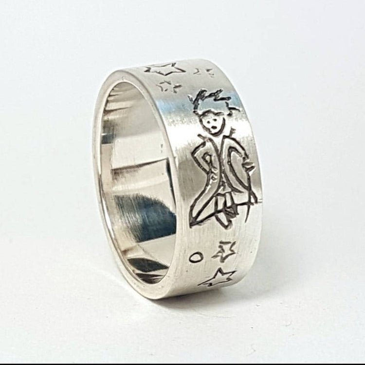 925 Sterling Silver The Little Prince Band Ring