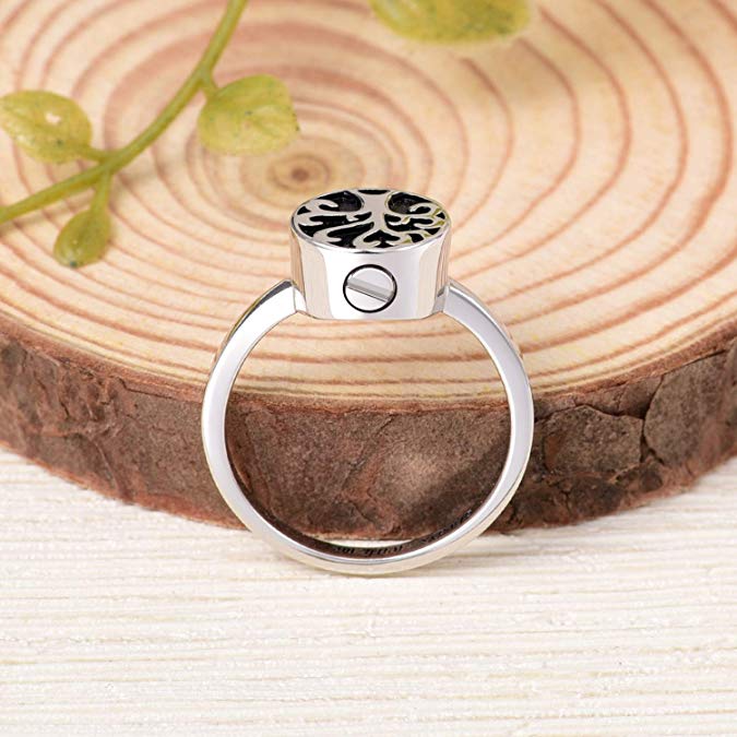 925 Sterling Silver Tree of Life Urn Ring For Ashes Cremation Jewelry for Ashes - onlyone