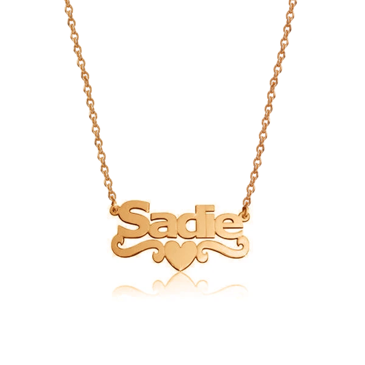 925 Sterling Silver Custom Sadie Name Necklace Nameplate Necklace