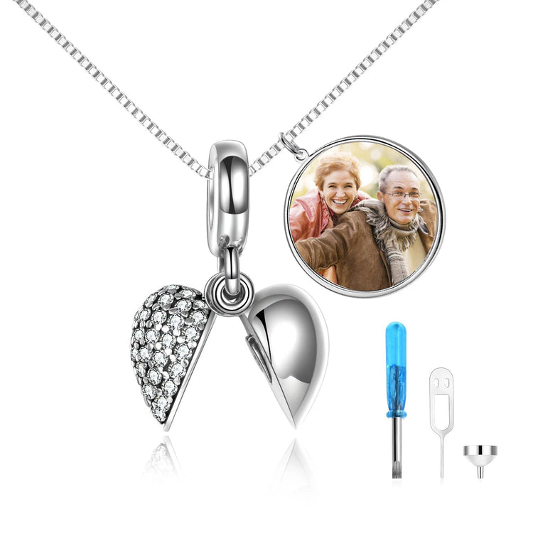 925 Sterling Silver Heart Belongs To You Urn Necklace Cremation Jewelry for Ashes