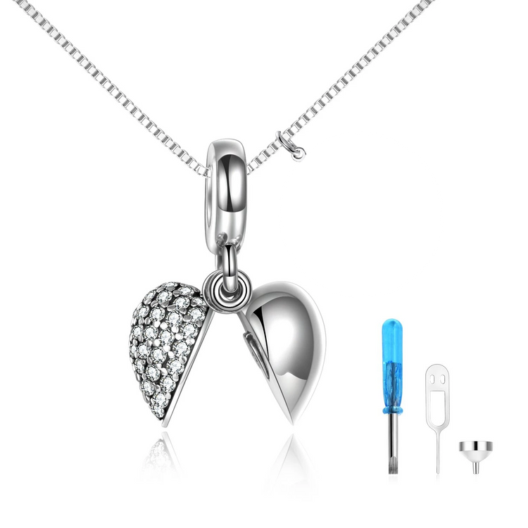 925 Sterling Silver Heart Belongs To You Urn Necklace Cremation Jewelry for Ashes