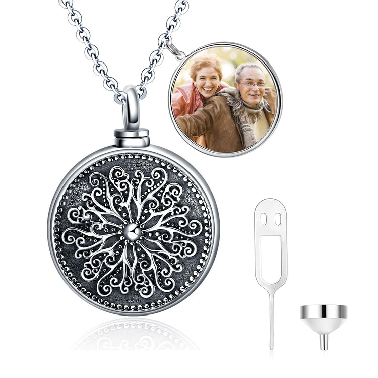 925 sterling silver Forever in my heart urn necklace Cremation Jewelry for Ashes