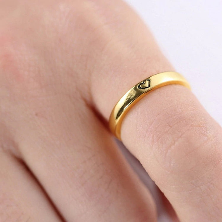 925 Sterling Silver Hidden Message Love Ring Set