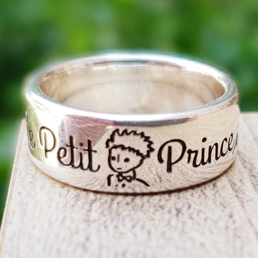 925 Sterling Silver Le Petit Prince The Little Prince Band Ring