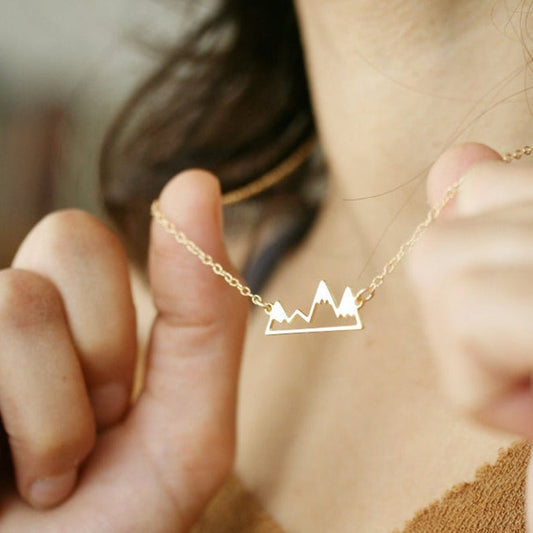 925 Sterling Silver Mini Mountain Necklace