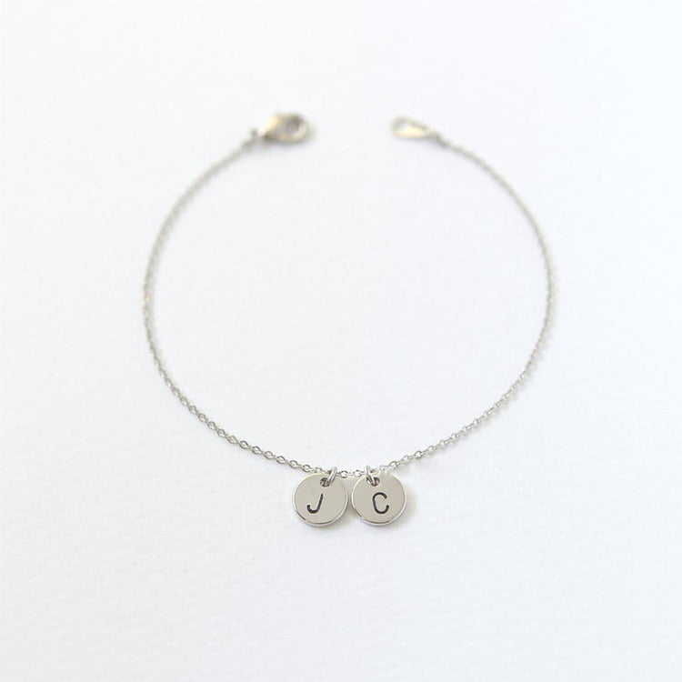 925 Sterling Silver Personalized Initial Anklet Bracelets