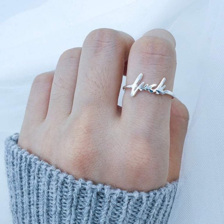 925 Sterling Silver Personalized Names Ring Nameplate Ring