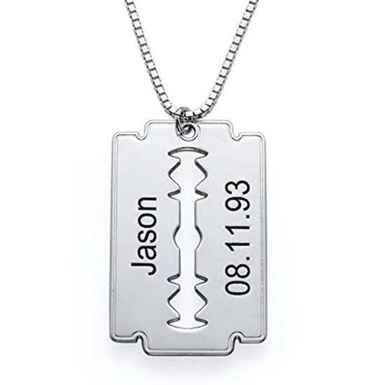 925 Sterling Silver Square Hollow Engraved Necklace - onlyone
