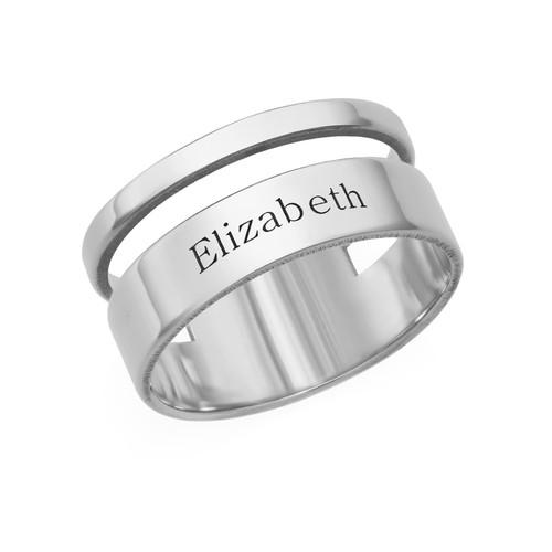 925 Sterling Silver Personalized Engraved Rings - onlyone