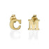 925 Sterling Silver Personalized Initial Stud Earrings - onlyone