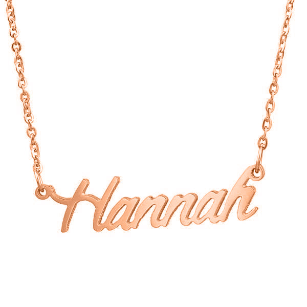 925 Sterling Silver "Hannah" Style Custom Name Necklace Nameplate Necklace - onlyone