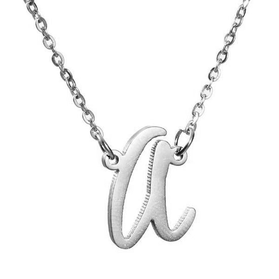 925 Sterling Silver 26 Letters From A-Z Initial Necklace - onlyone