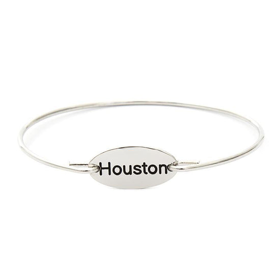 925 Sterling Silver Personalized City Name Bangle - onlyone