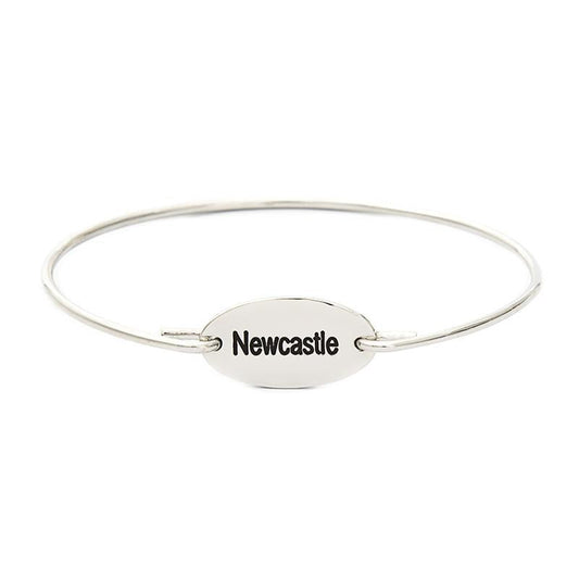 925 Sterling Silver Personalized City Name Bangle - onlyone