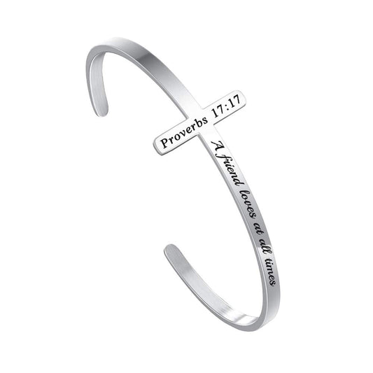 925 Sterling Silver Personalized Cross Bracelet Christian Gifts for Women