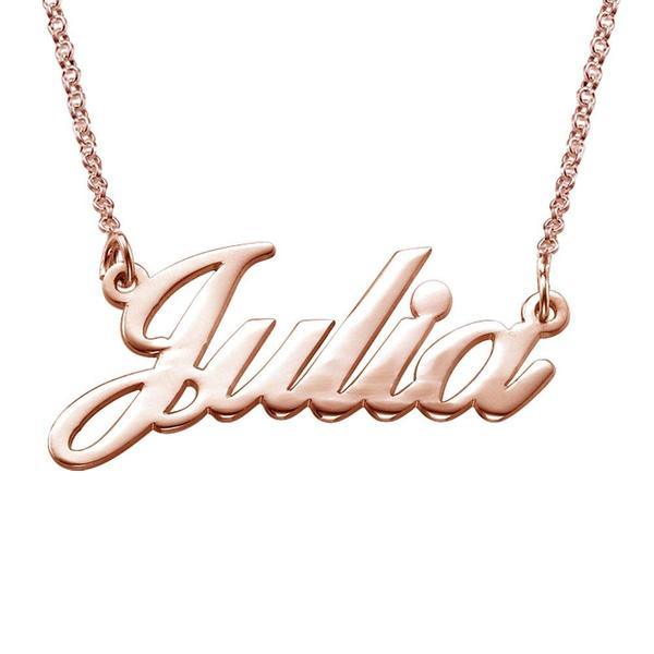 925 Sterling Silver Julia Custom Name Necklace Nameplate Necklace - onlyone