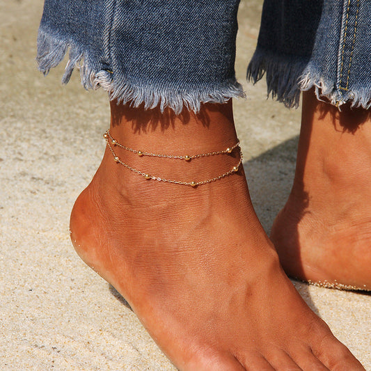 925 Sterling Silver Anklet Set - onlyone