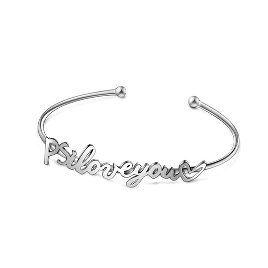 925 Sterling Silver Personalized Handwriting Cuff 6â€?7.5â€?- onlyone