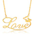 925 Sterling Silver Custom Love Name Necklace Nameplate Necklace - onlyone