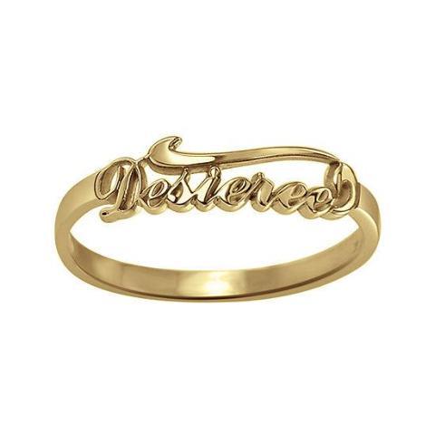 925 Sterling Silver Personalized Script Name Ring Nameplate Ring - onlyone