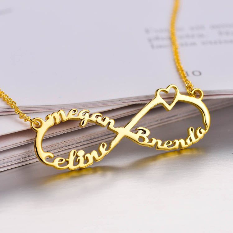 925 Sterling Silver Infinity Name Necklace Nameplate Necklace - onlyone