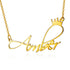 925 Sterling Silver Classic Script Name Necklace, Nameplated Necklace - onlyone