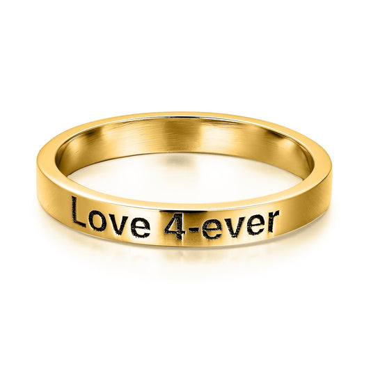 925 Sterling Silver Personalized Engraved Ring, Engraved Band - onlyone