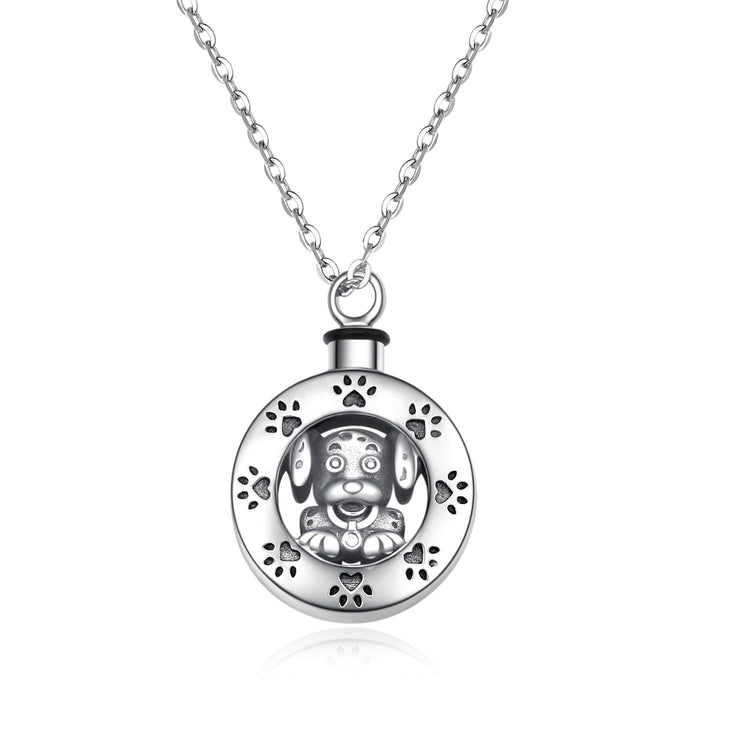 925 Sterling Silver Dog Urn Necklaces Dog Cremation Necklace Cremation Jewelry for Ashes - onlyone