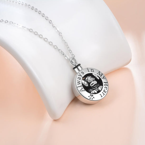 925 Sterling Silver Dog Urn Necklaces Dog Cremation Necklace Cremation Jewelry for Ashes - onlyone