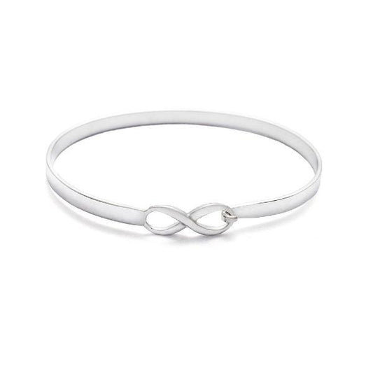 925 Sterling Silver Personalized Engraved Infinity Bangle - onlyone