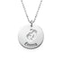 925 Sterling Silver Footprints Engraved Coin Name Necklace Nameplate Necklace - onlyone