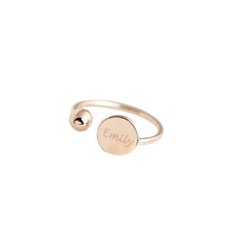 925 Sterling Silver Personalized Stacking Ring - onlyone